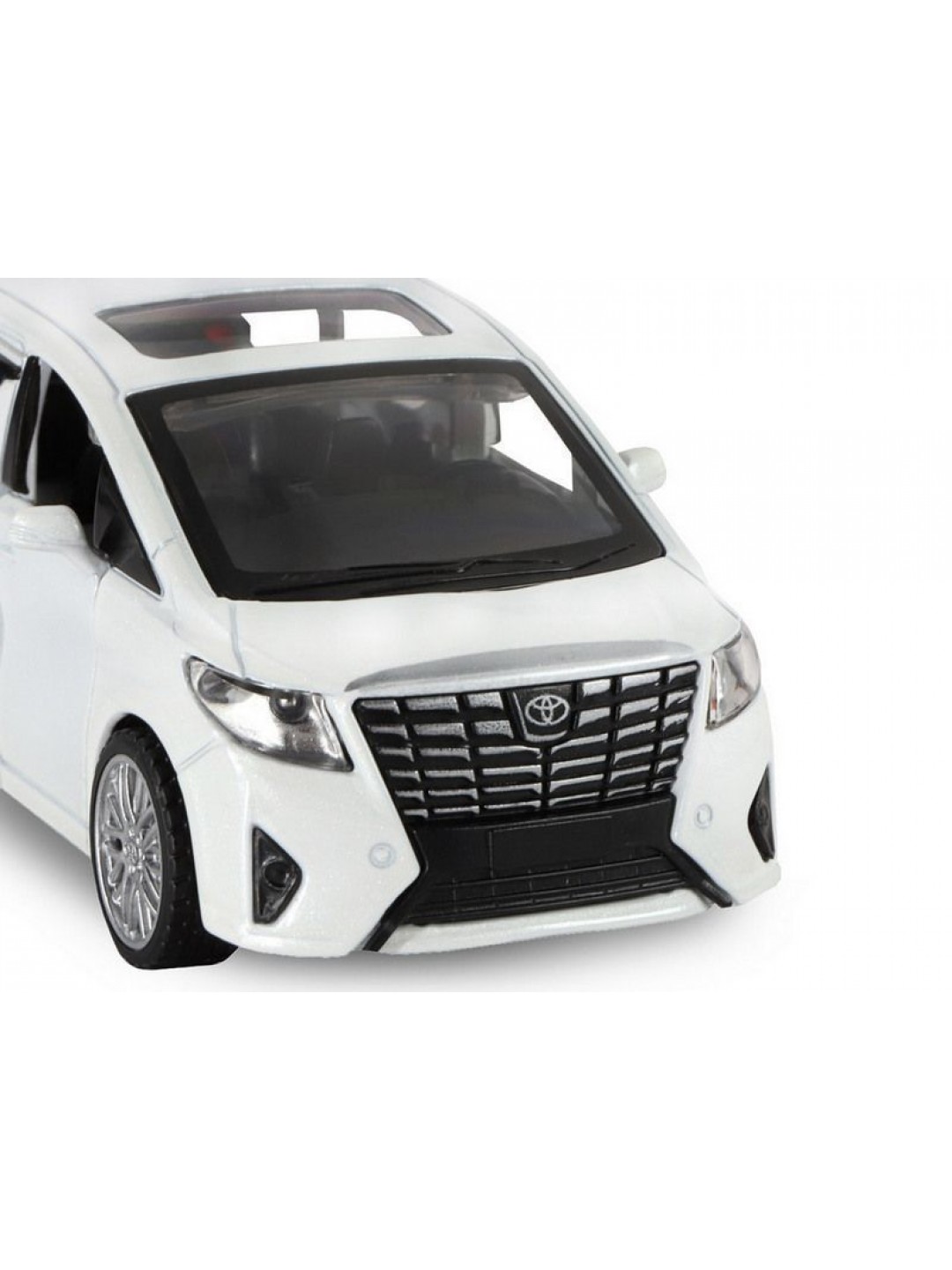 Машина "АВТОПАНОРАМА" Toyota Alphard, белый, 1/43, инерция, откр. двери, в/к 17,5*12,5*6,5 см
