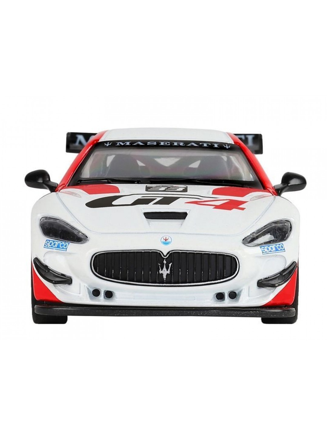 Машина "АВТОПАНОРАМА" Maserati Gran Turismo MC GT4, белый, 1/32, свет, звук, в/к 17,5*13,5*9 см