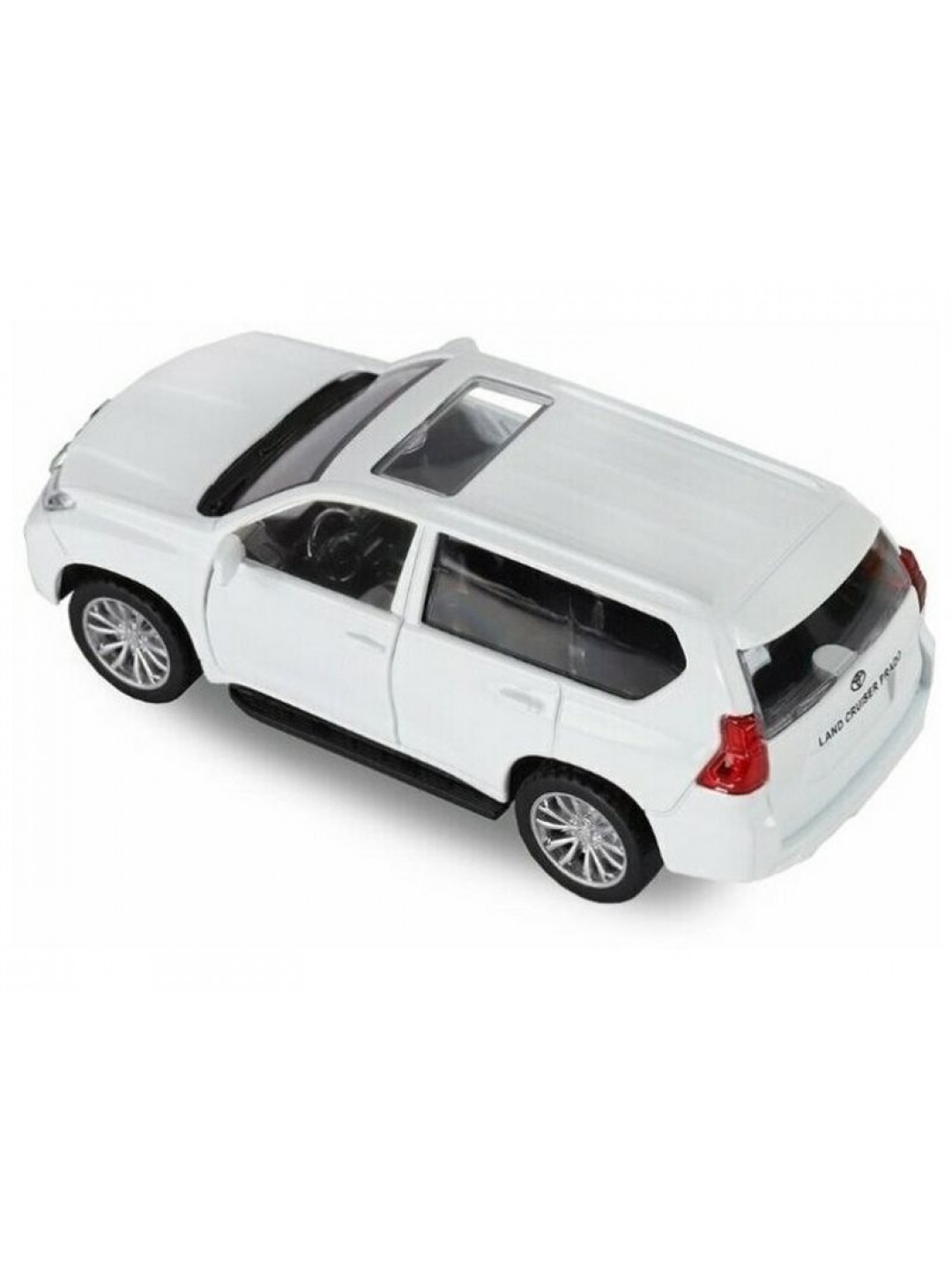 Машина "АВТОПАНОРАМА" Land Cruiser Prado, белый, 1/42, инерция, откр. двери, в/к 17,5*12,5*6,5 см
