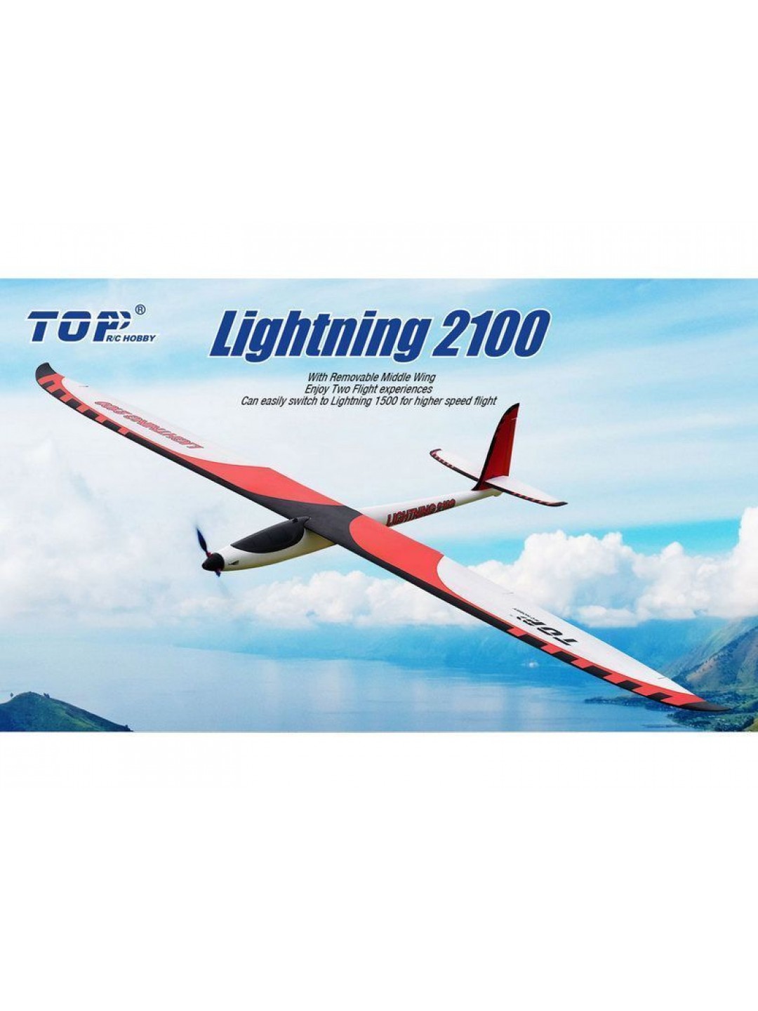 Радиоуправляемый планер Top RC Lightning 2100 (Propeller Power System) 2100мм 2.4G 4-ch LiPo RTF