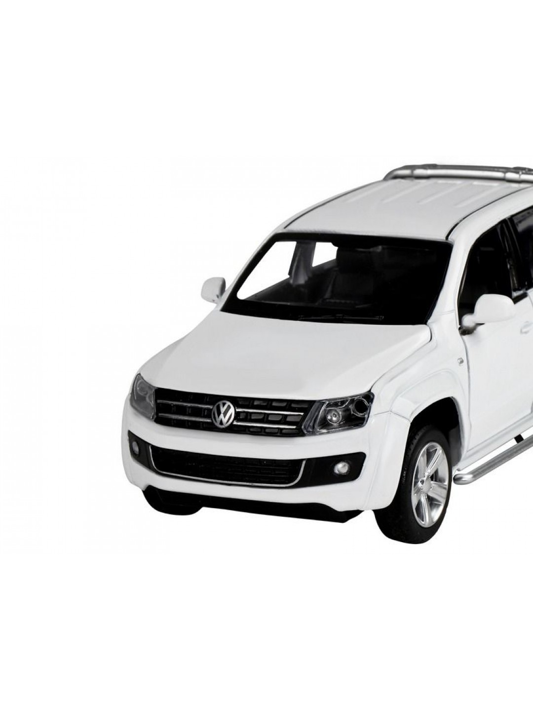 Машина "АВТОПАНОРАМА" Volkswagen Amarok, белый, 1/30, свет, звук, инерция, в/к 20*10*11 см