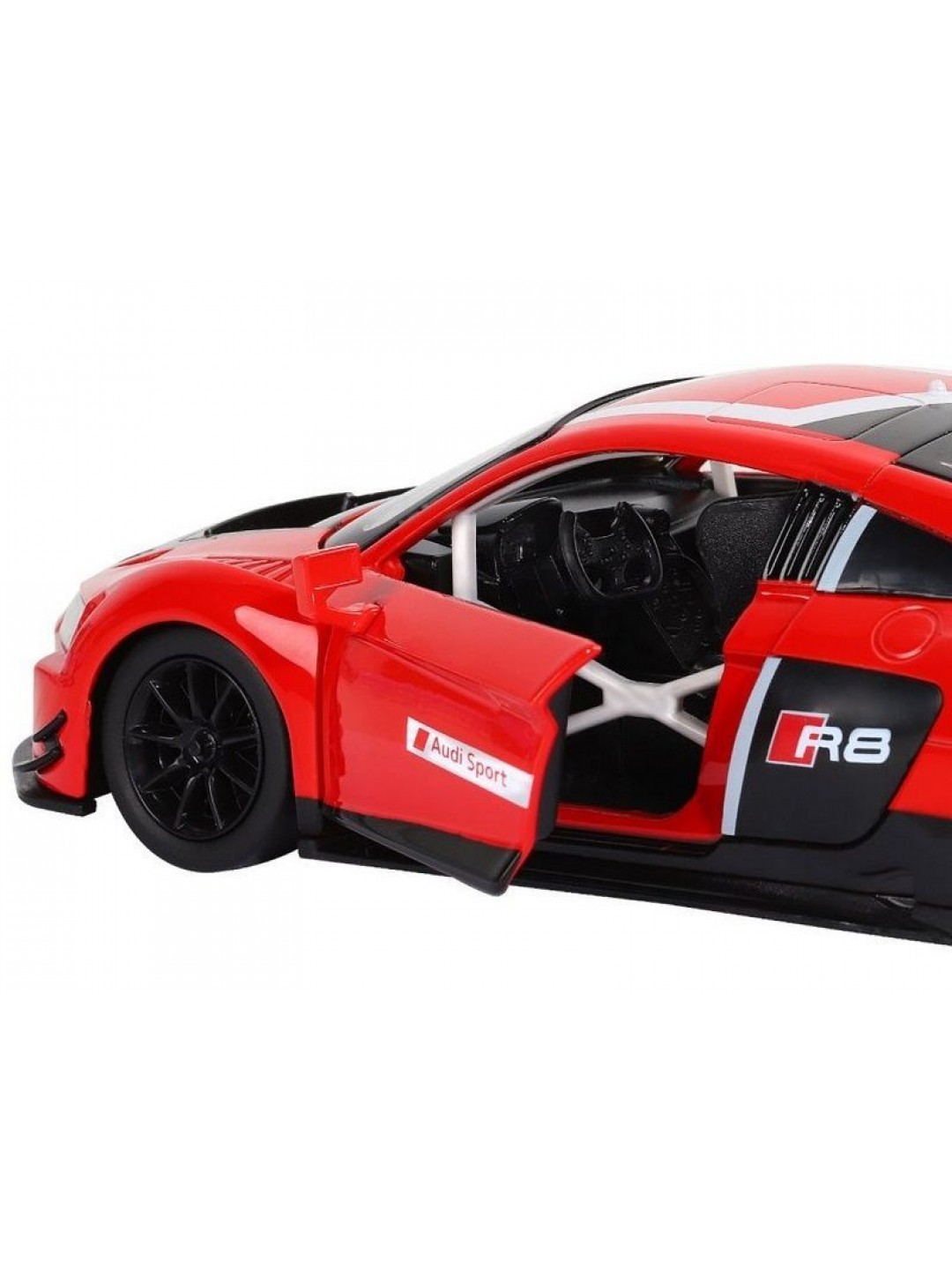 Машина "АВТОПАНОРАМА" Audi R8 LMS, красный, 1/24, свет, звук, в/к 24,5*12,5*10,5 см