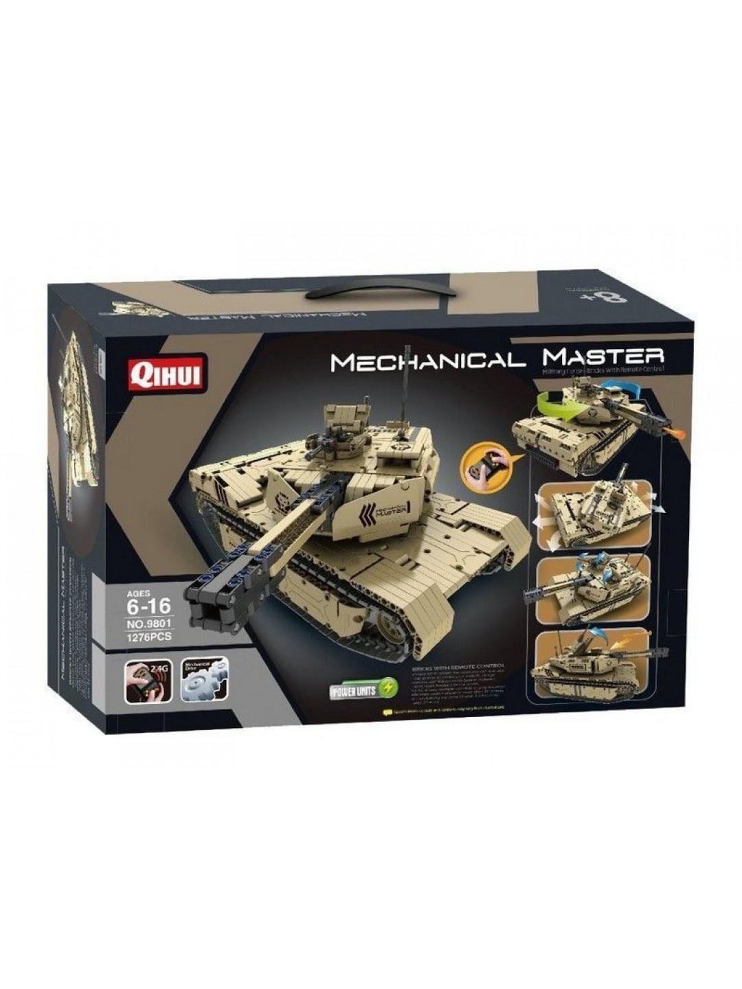Р/У конструктор Qihui Mechanical Master Танк (1276 деталей), стреляет пульками