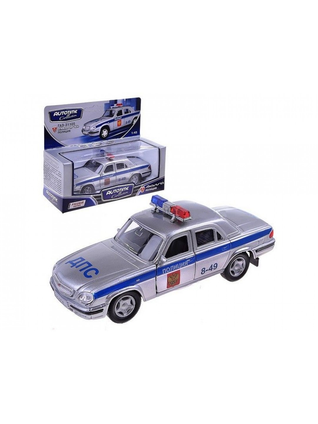 Машина Autotime "ГАЗ-31105 "ВОЛГА" полиция 1:43