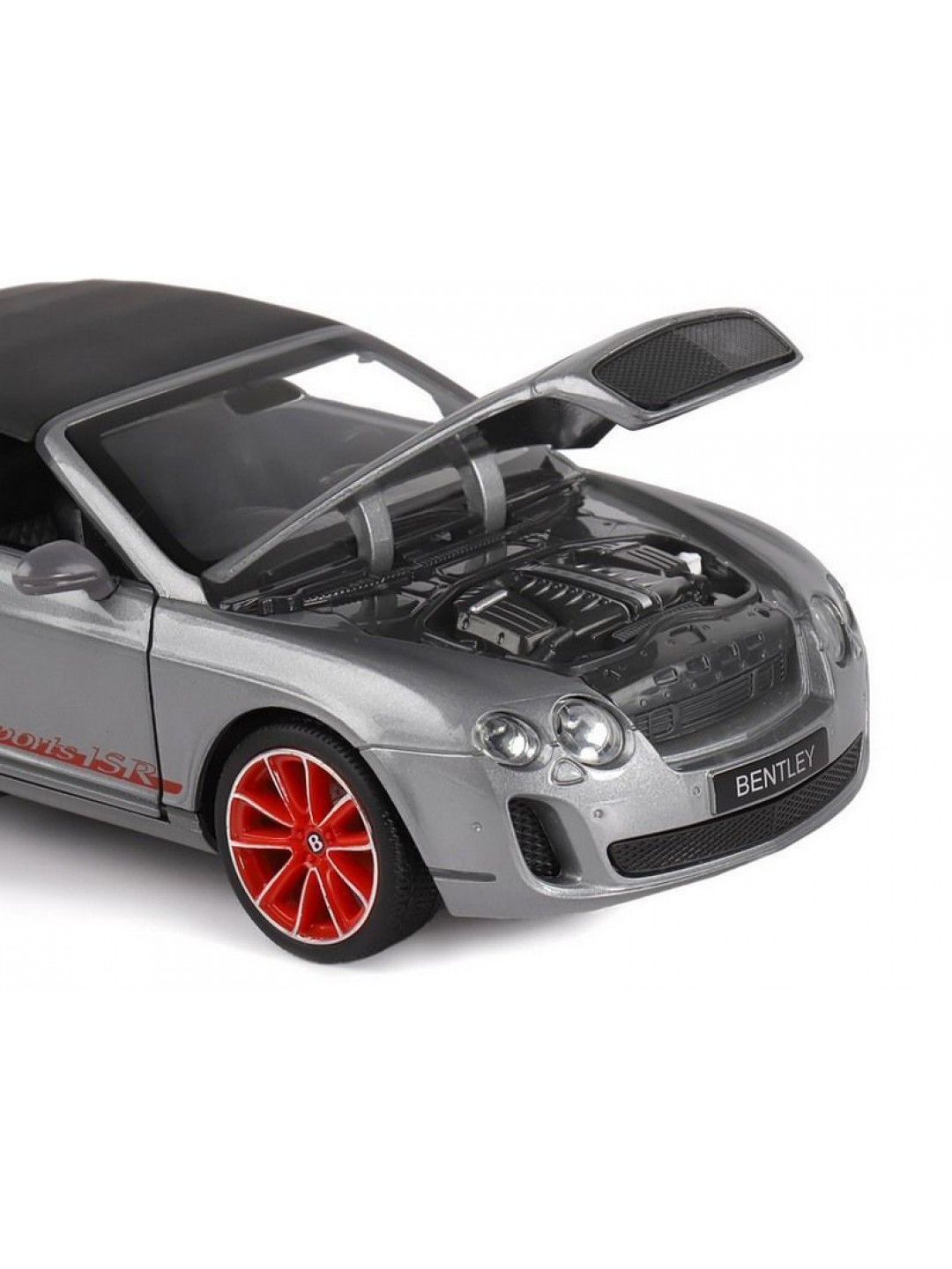 Машина "АВТОПАНОРАМА" Bentley Continental Supersports ISR, серый мет, 1/24, в/к 24,5*12,5*10,5 см