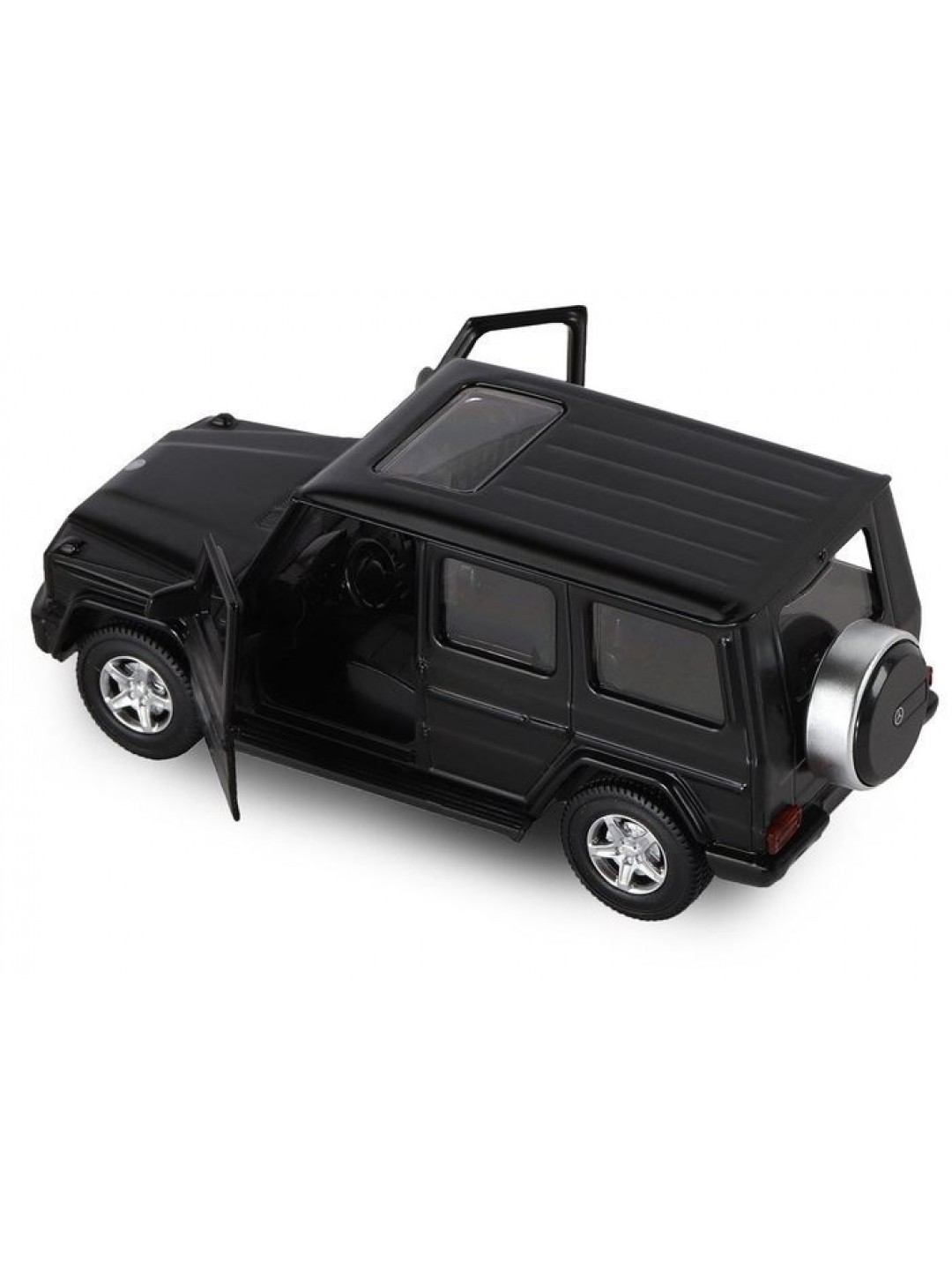 Машина "АВТОПАНОРАМА" Mercedes-Benz G350d, черный, 1/42, инерция, откр. двери, в/к 17,5*12,5*6,5 см
