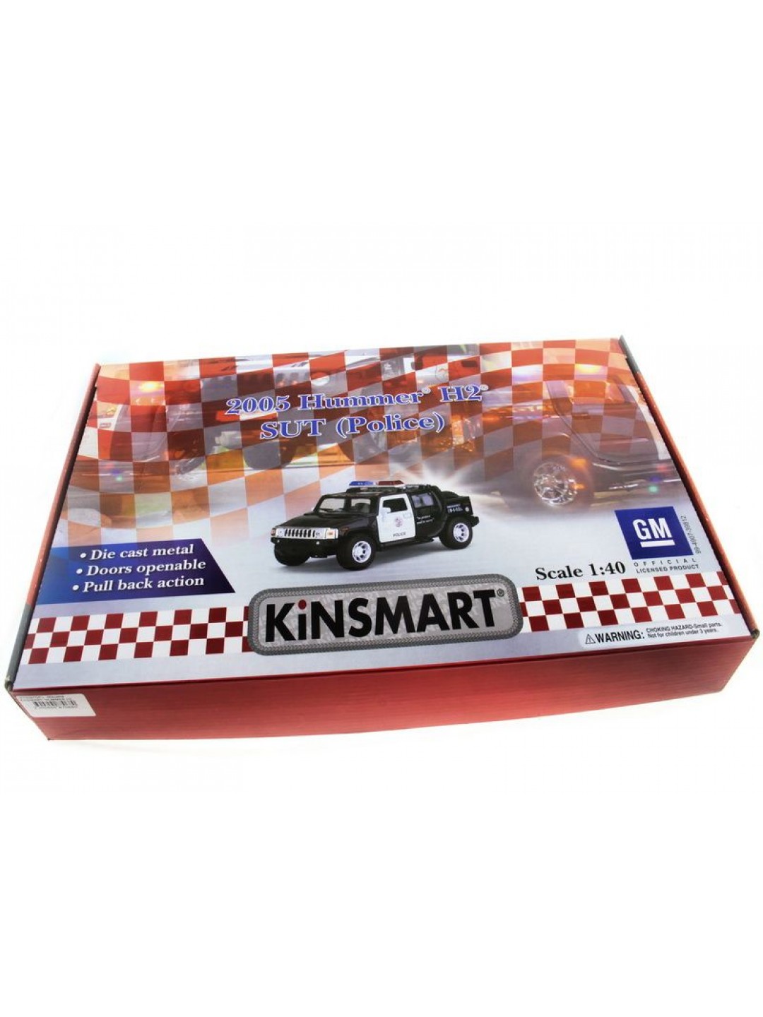 Машина Kinsmart 1:40 Hummer H2 Police инерция (1/12шт.) б/к