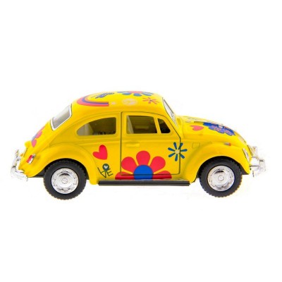 Машина Kinsmart 1967 Volkswagen Classical Beetle with printing инерция (1/12шт.) 1:32 б/к
