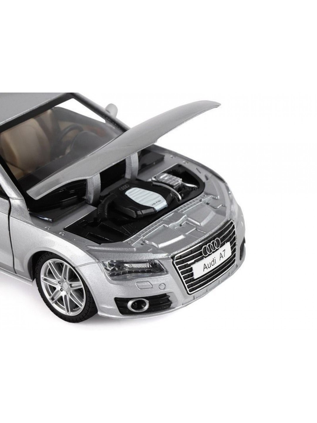 Машина "АВТОПАНОРАМА" Audi A7, серебряный, 1/24, свет, звук, в/к 24,5*12,5*10,5 см