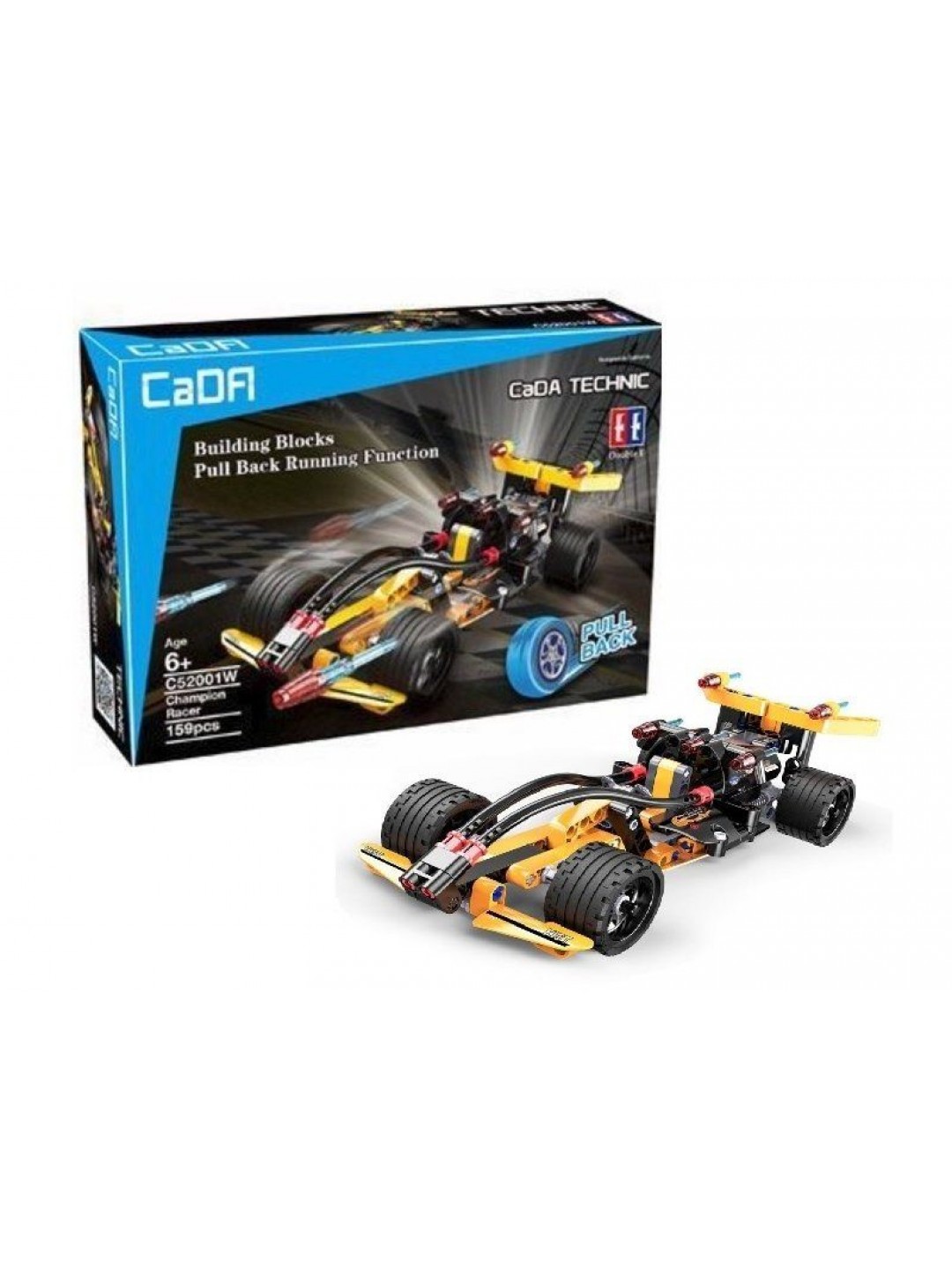 Конструктор CaDA Technic гоночный болид совместим с C52002W, инерционный (159 деталей)