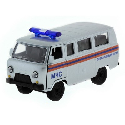 Машина "АВТОПАНОРАМА" инерц. УАЗ-452 (МЧС) 1/50, в/к 12*7*5,5 см