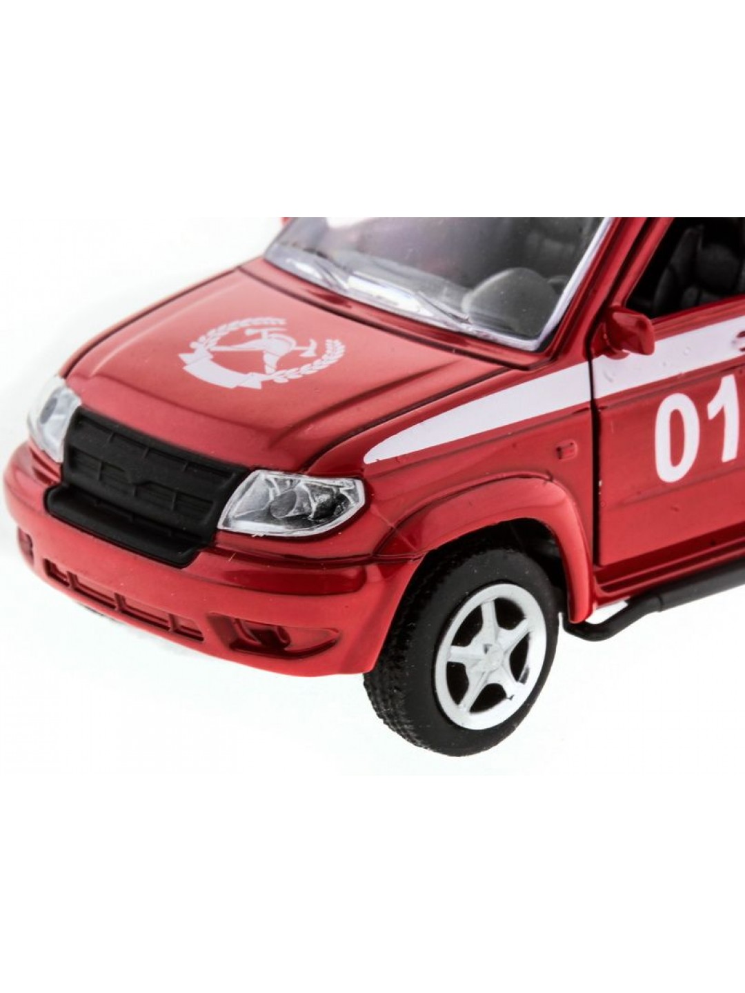 Машина "АВТОПАНОРАМА" инерц. УАЗ Патриот (пожарная) 1/50, в/к 12*7*5,5 см
