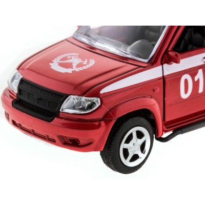 Машина "АВТОПАНОРАМА" инерц. УАЗ Патриот (пожарная) 1/50, в/к 12*7*5,5 см
