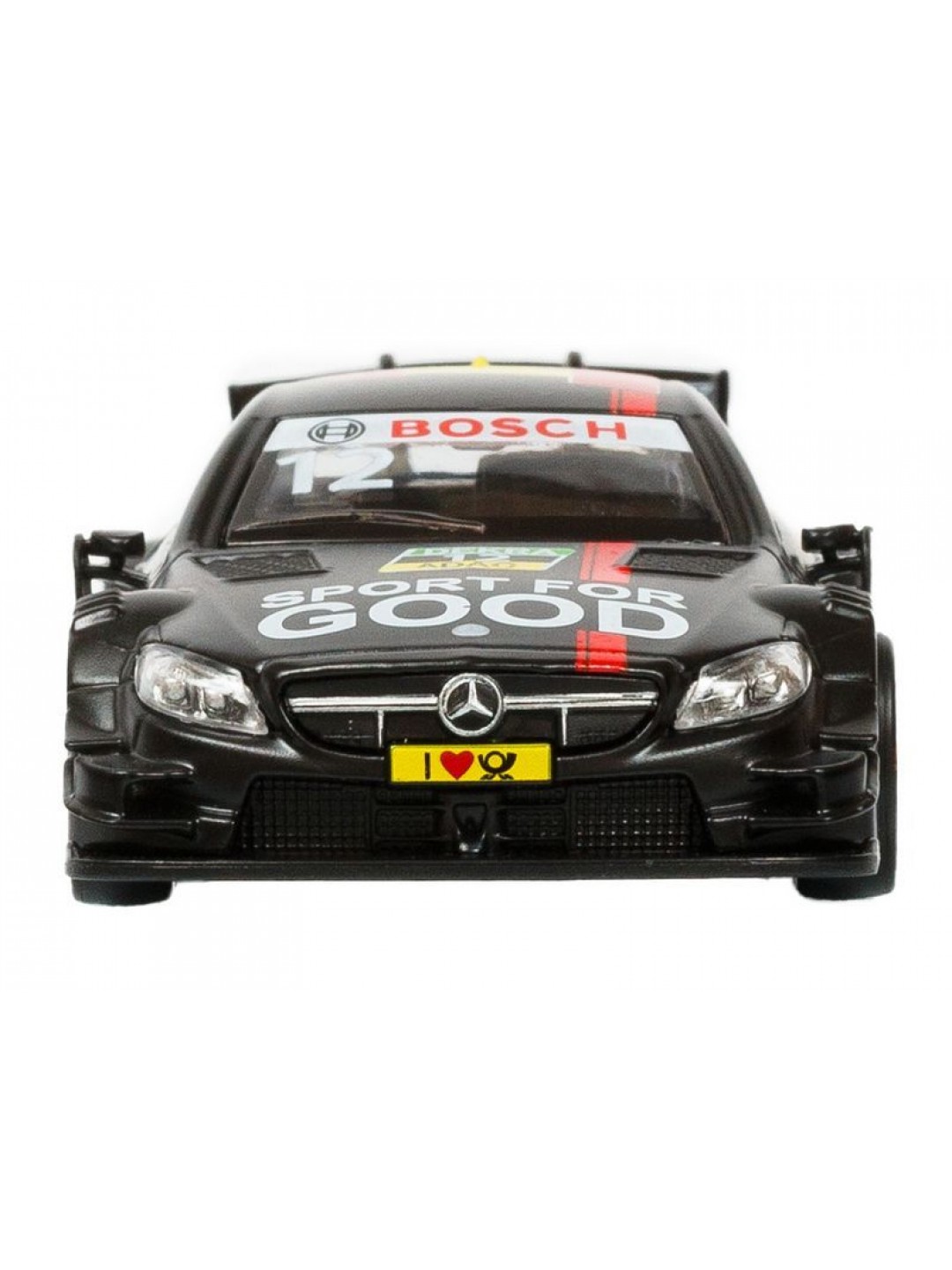 Машина "АВТОПАНОРАМА" Mercedes-AMG C 63 DTM, черный, 1/42, инерция, откр двери, в/к 17,5*12,5*6,5