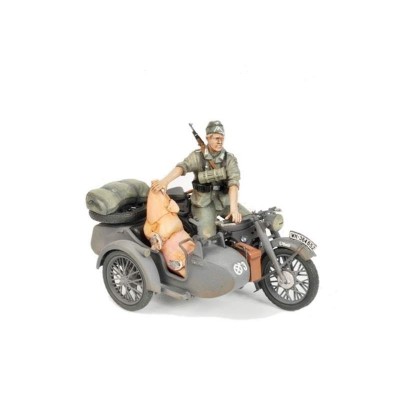 Сборная модель ZVEZDA Немецкий мотоцикл с коляской и экипажем БМВ Р-12, 1/35