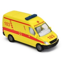 Микроавтобус Siku 0808RUS Реанимация, 8 см, желтый