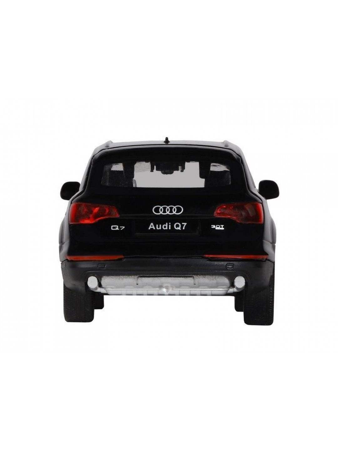 Машина "АВТОПАНОРАМА" Audi Q7, черный, 1/32, свет, звук, инерция, в/к 17,5*13,5*9 см