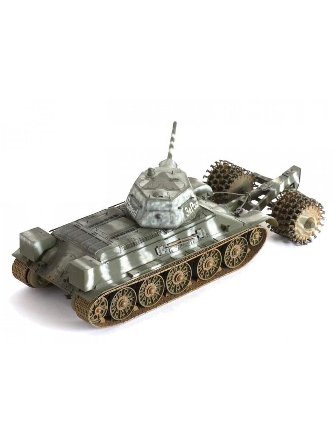 Сборная модель ZVEZDA Советский средний танк с минным тралом Т-34/76, 1/35