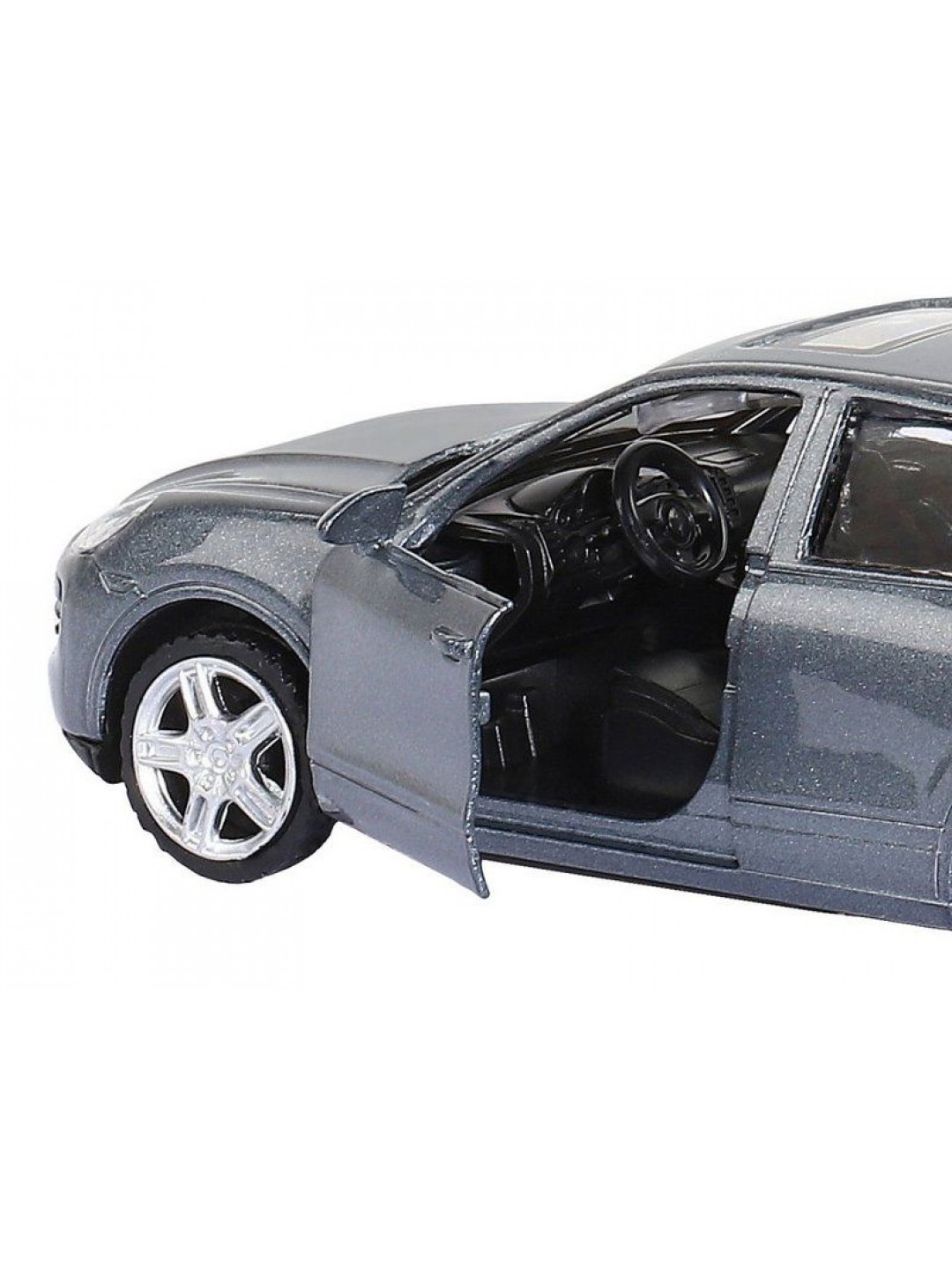 Машина "АВТОПАНОРАМА" Porsche Cayenne S, серый перламутр, 1/43, инерция, в/к 17,5*12,5*6,5 см
