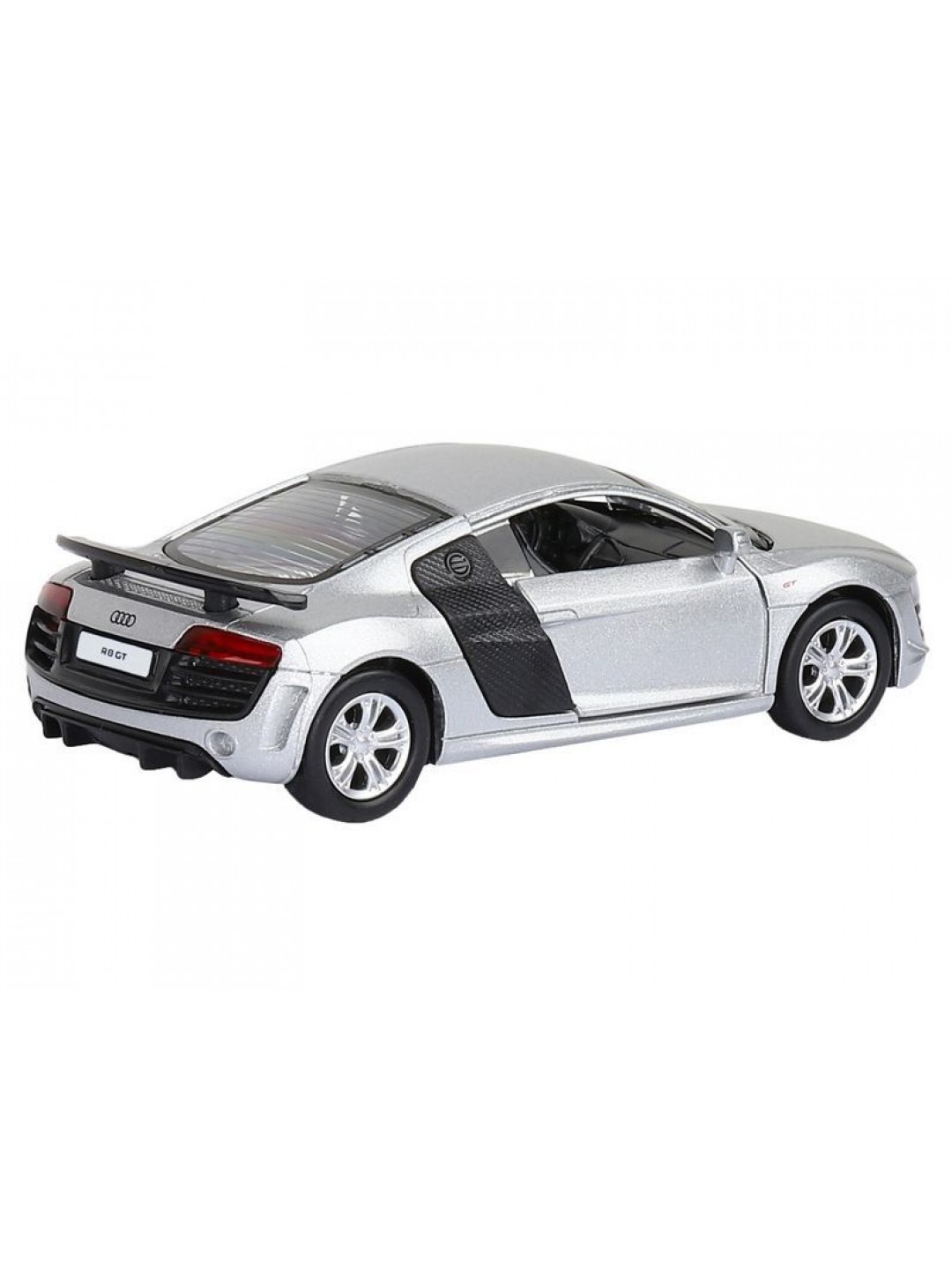 Машина "АВТОПАНОРАМА" Audi R8 GT, серебро, 1/43, инерция, в/к 17,5*12,5*6,5 см