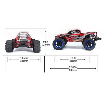 Радиоуправляемый монстр Remo Hobby Dinosaurs Master Brushless (синий) 4WD 2.4G 1/8 RTR