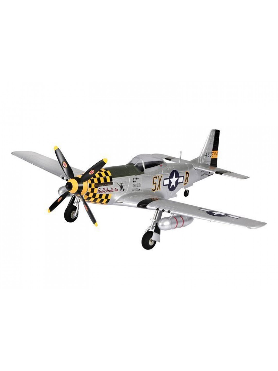 Радиоуправляемый самолет Top RC P-51D Pro желтый 750мм flight controller PNP