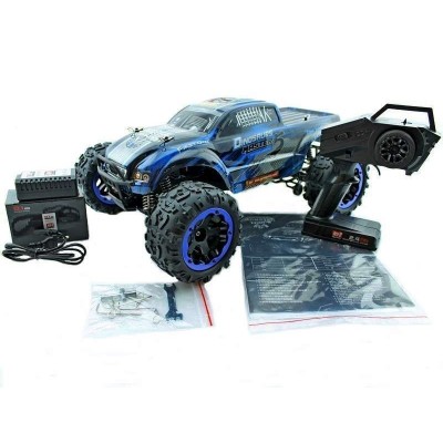 Радиоуправляемый монстр Remo Hobby Dinosaurs Master TWINS MOTOR (синий) 4WD 2.4G 1/8 RTR