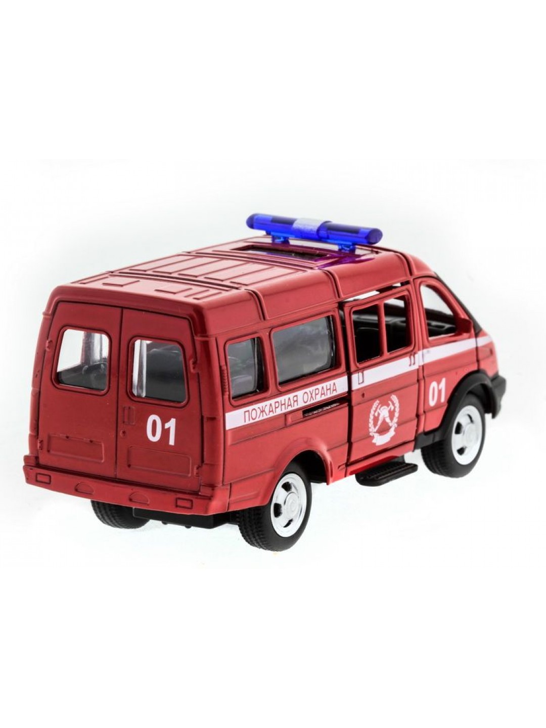 Машина "АВТОПАНОРАМА" инерц. "ГАЗель"(пожарная) 1/50, в/к 14,5*8*5,5 см