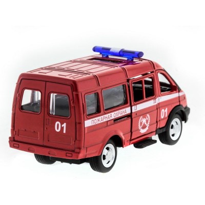 Машина "АВТОПАНОРАМА" инерц. "ГАЗель"(пожарная) 1/50, в/к 14,5*8*5,5 см