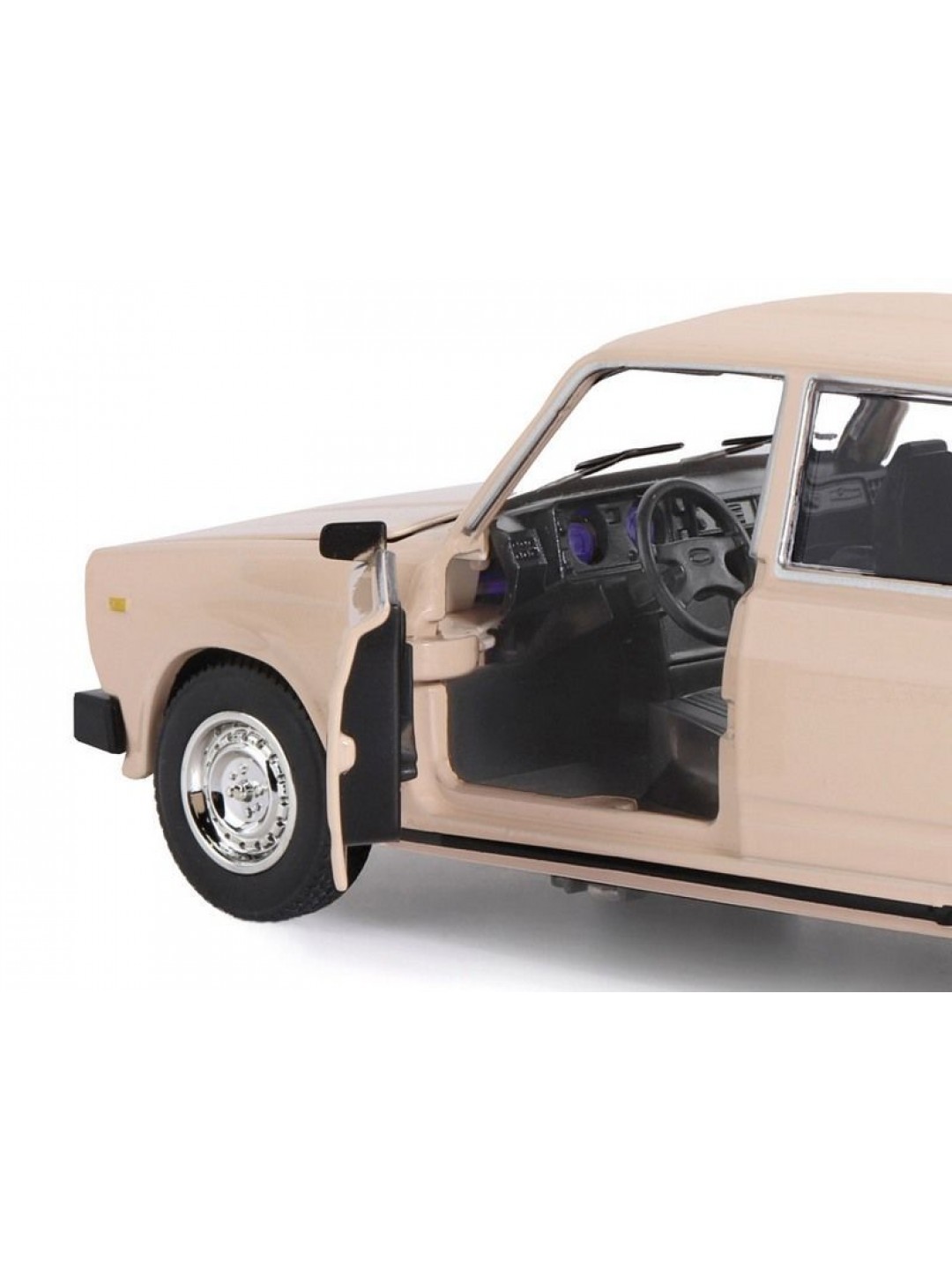 Машина "АВТОПАНОРАМА" ВАЗ 2104, бежевый, 1/24, инерция, в/к 24,5*12,5*10,5 см