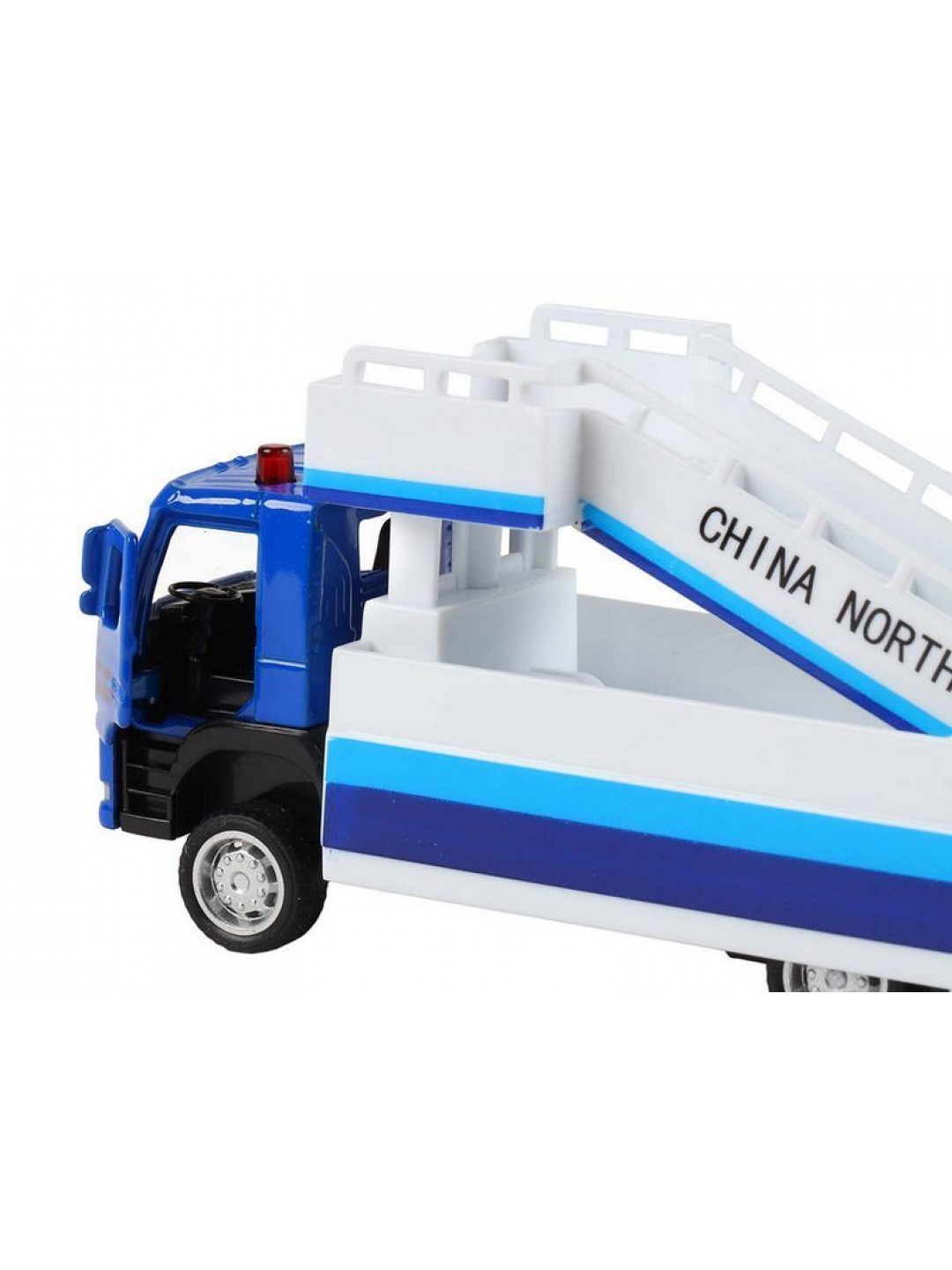 Машина "АВТОПАНОРАМА" VOLVO FM "Пассажирский трап", синий, 1/72, инерция, в/к 17,5*13*6,5 см