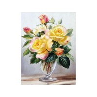 Алмазная мозаика 15х20 ЧАЙНЫЕ РОЗЫ (20 цветов) Алмазная мозаика 15х20 ЧАЙНЫЕ РОЗЫ (20 цветов)