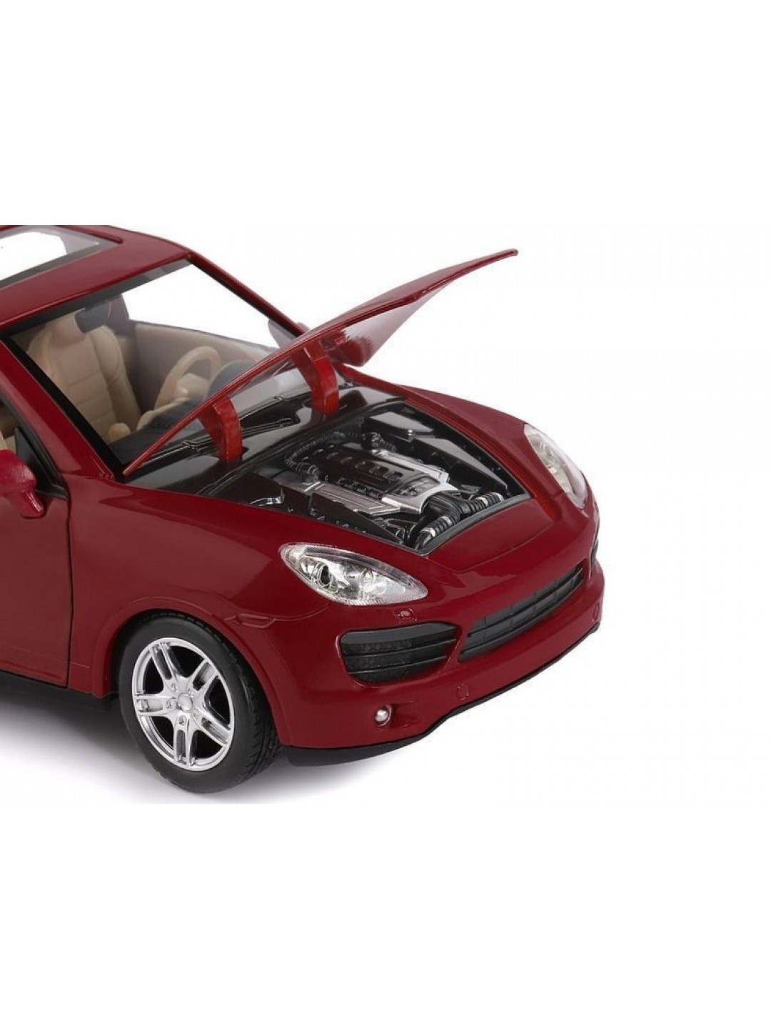 Машина "АВТОПАНОРАМА" Porsche Cayenne S, бордовый, 1/24, в/к 24,5*12,5*10,5 см