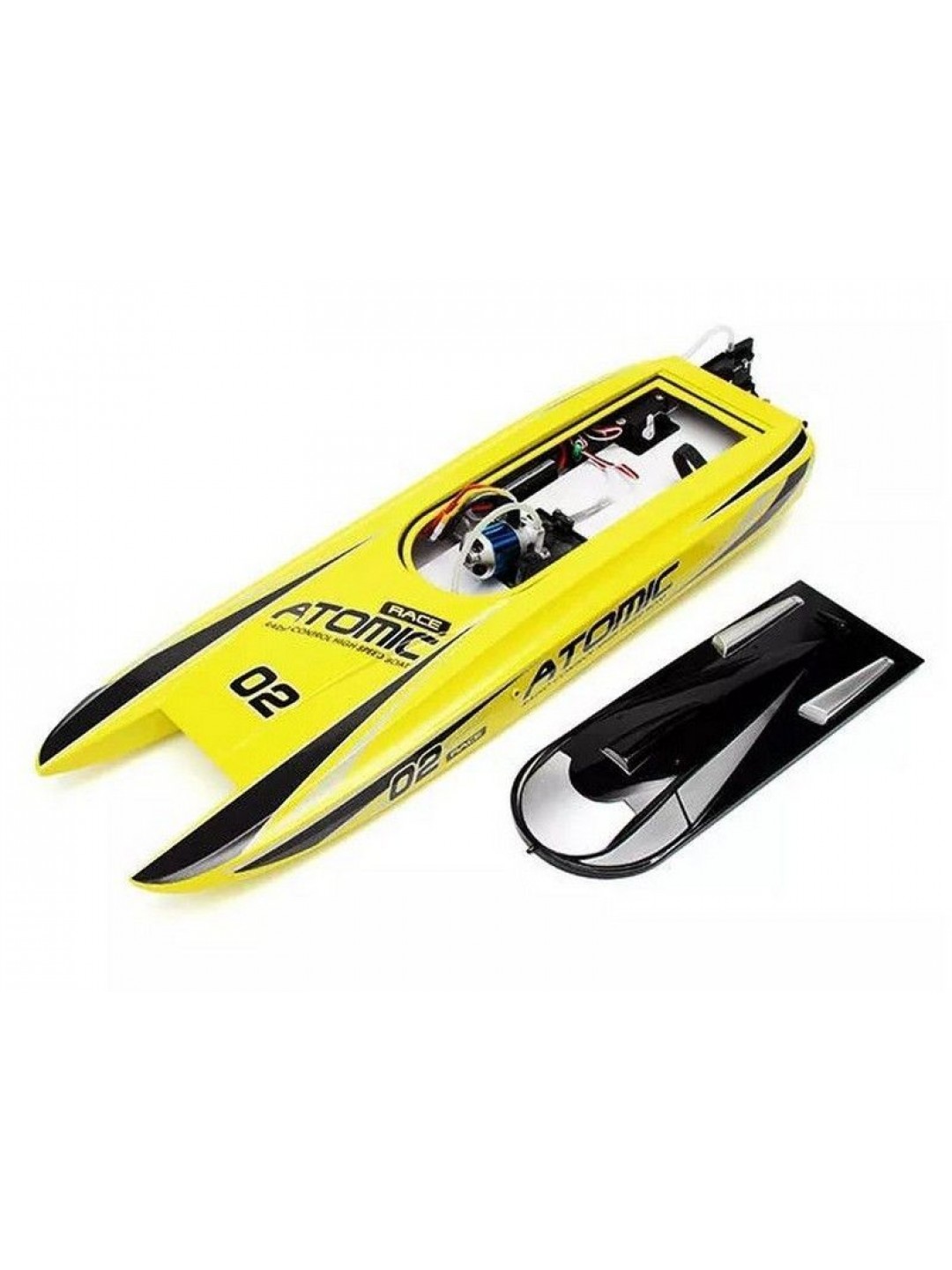 Радиоуправляемый катамаран Volantex RC ATOMIC 700 желтый Brushless 2.4G LiPo RTR