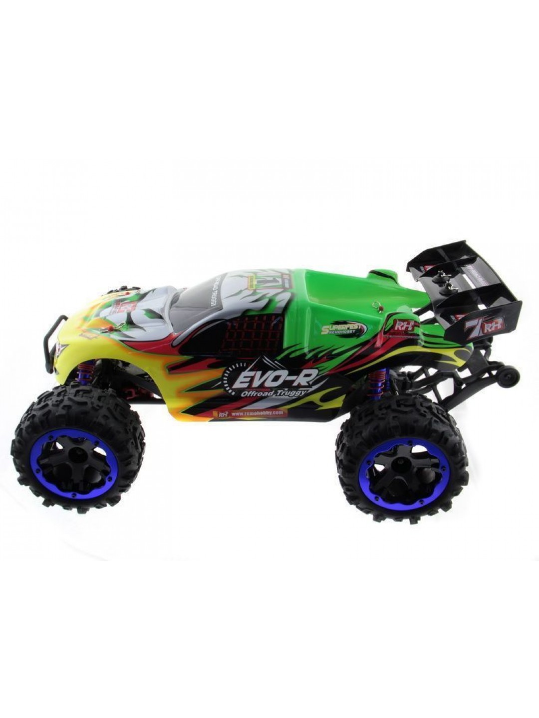 Радиоуправляемая трагги Remo Hobby EVO-R Brushless UPGRADE (зеленая) 4WD 2.4G 1/8 RTR