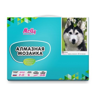 Алмазная мозаика 15х20 ХАСКИ (14 цветов)