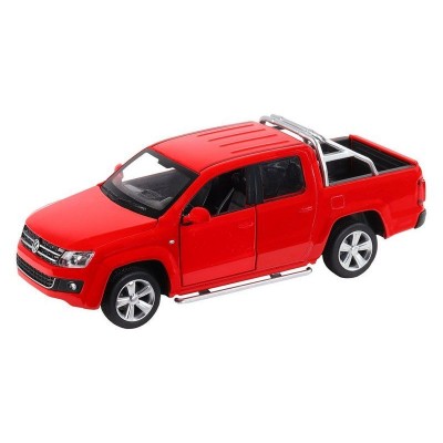 Машина "АВТОПАНОРАМА" Volkswagen Amarok, красный, 1/30, свет, звук, инерция, в/к 20*10*11 см