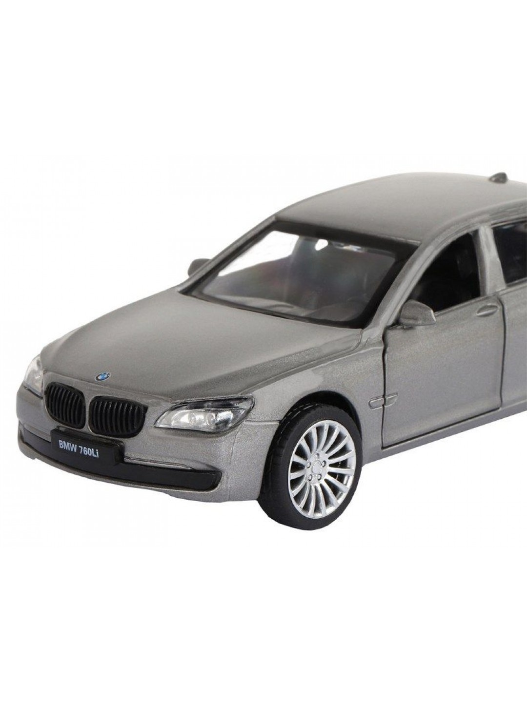 Машина "АВТОПАНОРАМА" BMW 760 LI, серый, 1/46, инерция, в/к 17,5*12,5*6,5 см