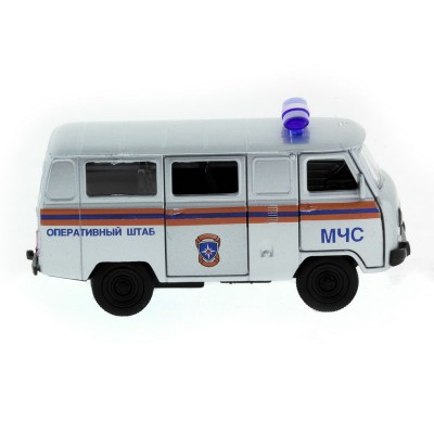 Машина "АВТОПАНОРАМА" инерц. УАЗ-452 (МЧС) 1/50, в/к 12*7*5,5 см