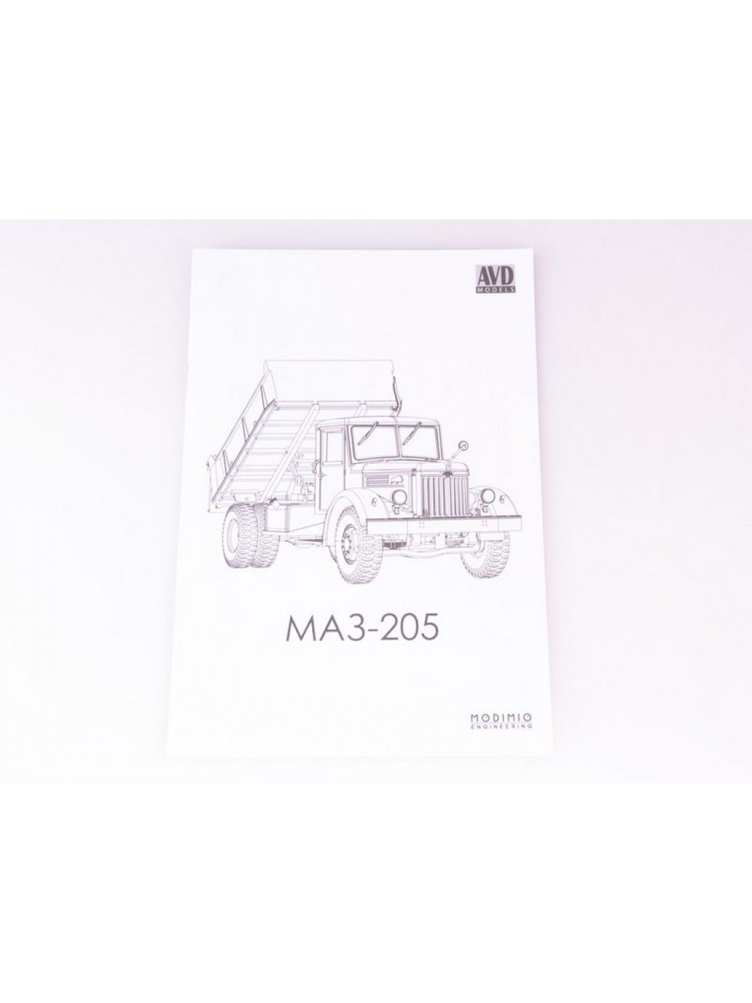 Сборная модель AVD МАЗ-205 самосвал, 1/43