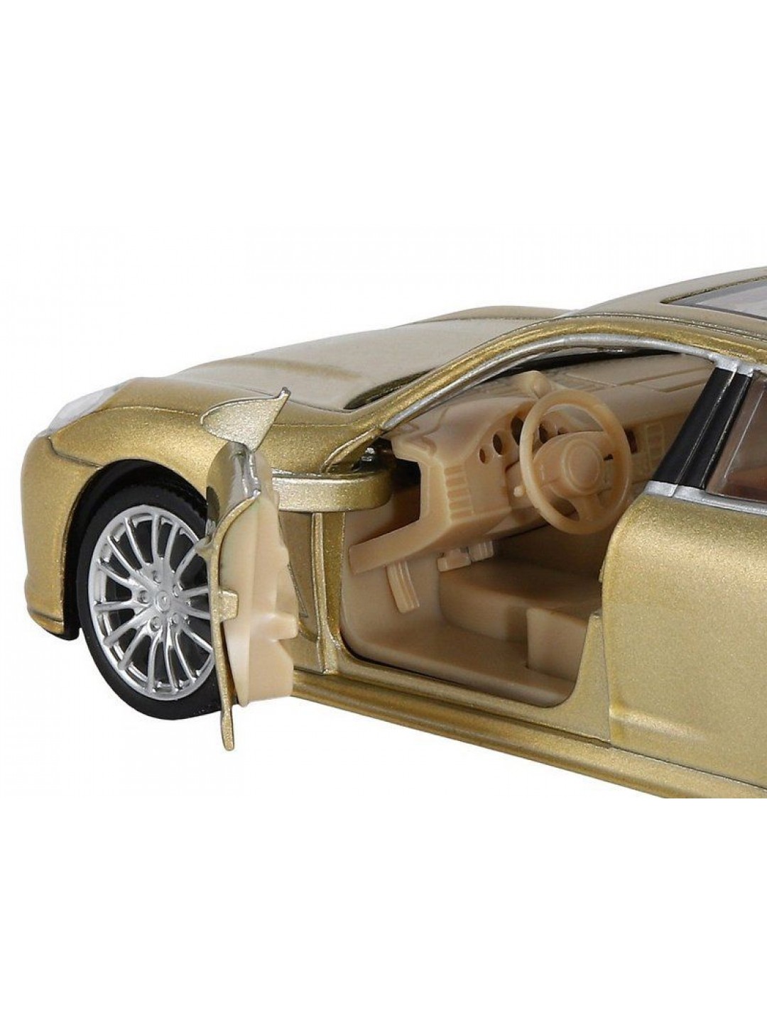 Машина "АВТОПАНОРАМА" Porsche Panamera S, золотой, 1/32, свет, звук, инерция, в/к 17,5*13,5*9 см