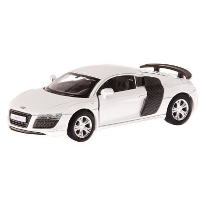 Машина "АВТОПАНОРАМА" Audi R8 GT, белый металлик, 1/43, инерция, в/к 17,5*12,5*6,5 см