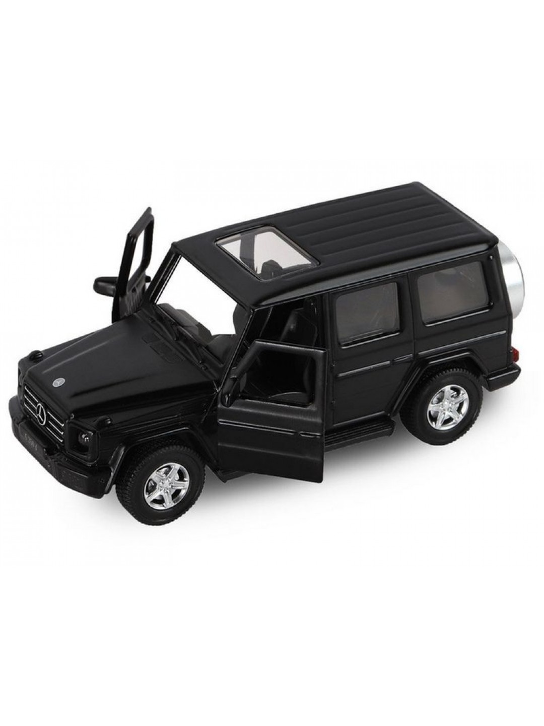 Машина "АВТОПАНОРАМА" Mercedes-Benz G350d, черный, 1/42, инерция, откр. двери, в/к 17,5*12,5*6,5 см