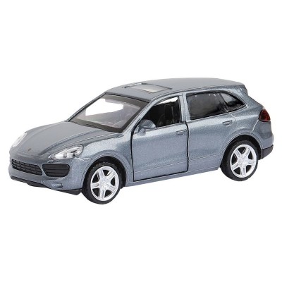 Машина "АВТОПАНОРАМА" Porsche Cayenne S, серый перламутр, 1/43, инерция, в/к 17,5*12,5*6,5 см