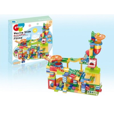 Конструктор Pilage Скоростная труба (302 детали), лабиринт с шариками и воронками Конструктор Pilage Скоростная труба (302 детали), лабиринт с шариками и воронками