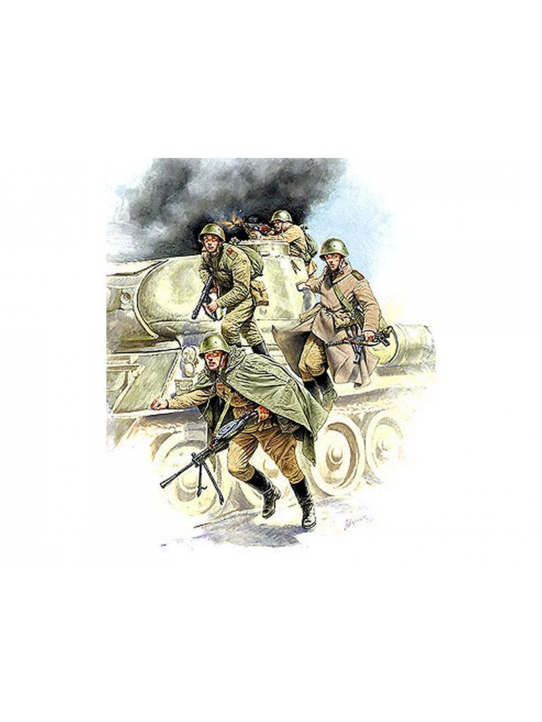 Сборная модель ZVEZDA Советский танковый десант (1943-1945 г.), 1/35