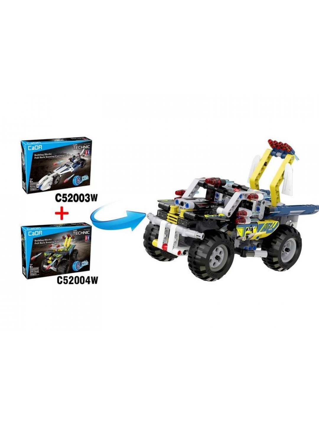Конструктор CaDA Technic квадроцикл совместим с C52003W, инерционный (164 детали)