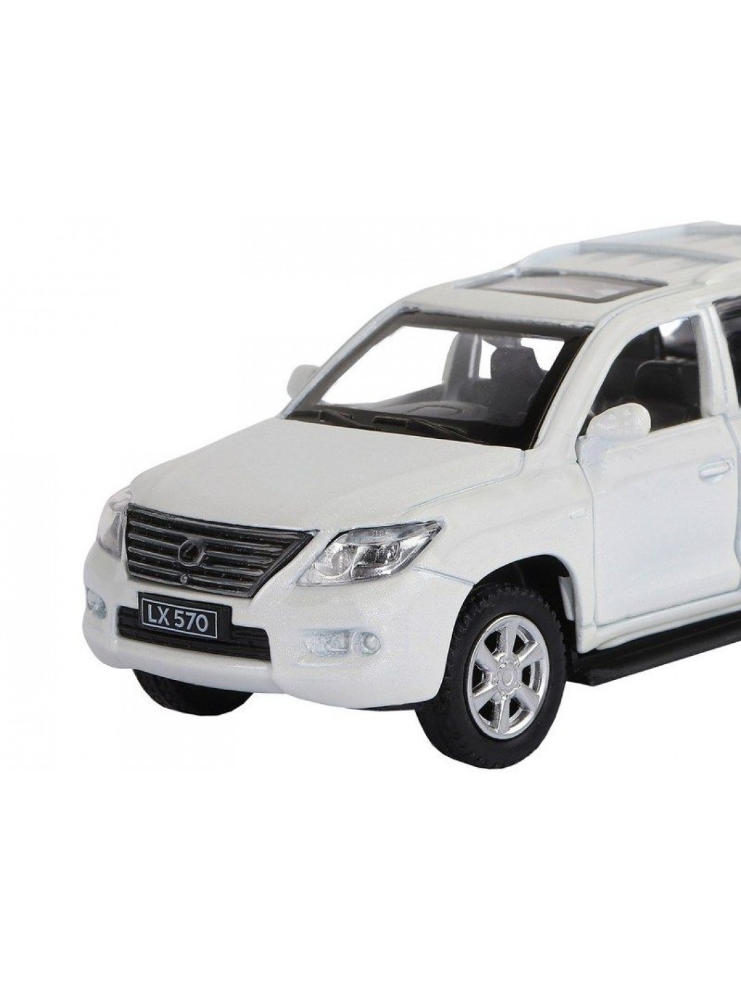 Машина "АВТОПАНОРАМА" Lexus LX570, белый, 1/43, инерция, в/к 17,5*12,5*6,5 см