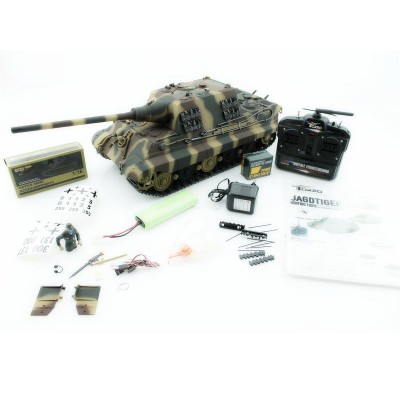 Р/У танк Torro Jagdtiger (Metal Edition) 1/16 2.4G, ВВ-пушка, деревянная коробка