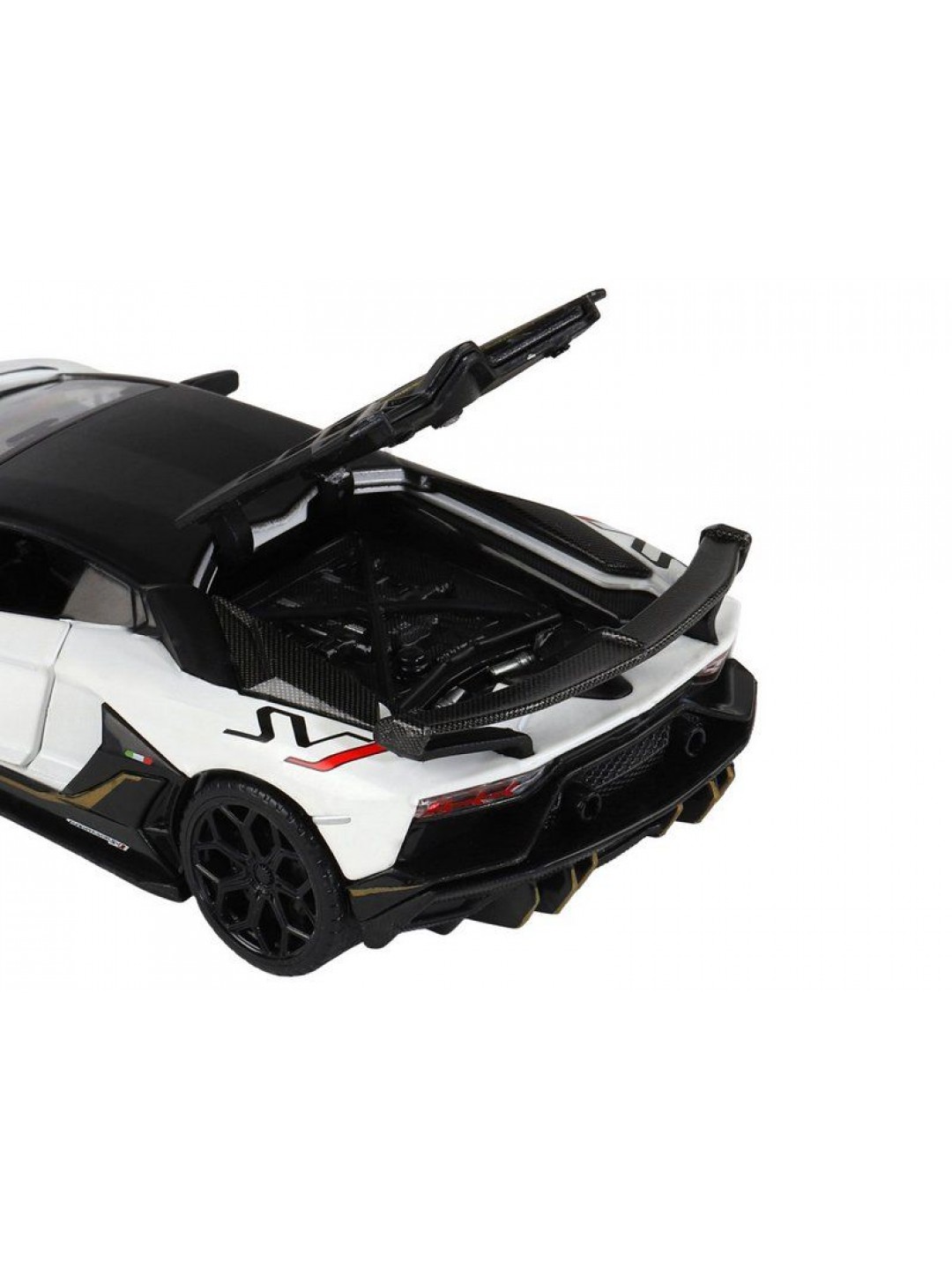 Машина "АВТОПАНОРАМА" Lamborghini SVJ, белый, 1/32, свет, звук, инерция, в/к 17,5*12,5*6,5 см